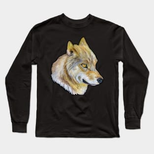 Mongolian Wolf Long Sleeve T-Shirt